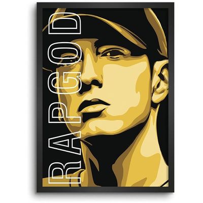 Eminem Rapgod Wall Decoration Art Framed Poster