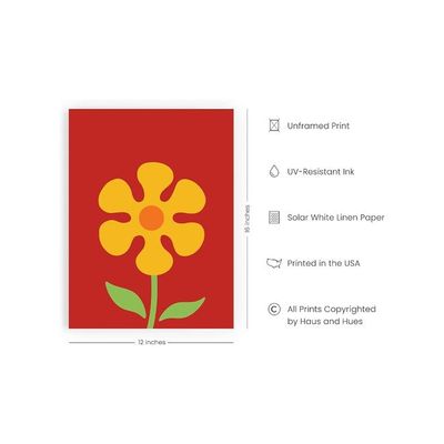 Flower Poster For Teen Girls Room – Trendy Wall Art, Cute Aesthetic Bedroom Decor, Flower Market Poster For Girls Bedroom (Unframed, 12” X 16”)