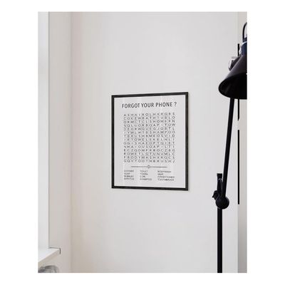 Funny Bathroom Decor And Bathroom Prints - 12 X 16 Unframed (Word Search)