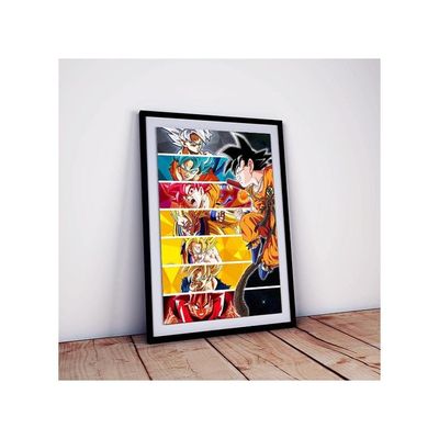 Goku Poster With Frame For Room And Home Décor Hd Print Quality (Multicolor, 12 X 18 Inch, Framed)