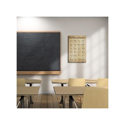 Greek Alphabet Wall Art Canvas Prints Retro Posters For Classroom Learning Painting Modern Ancient Letters Decor For Bedroom Framed Size 16X24 Inch(40X60Cm)