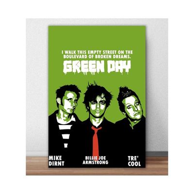 Green Day Band Poster For Room & Office(13 Inch X 19 Inch, Rolled)