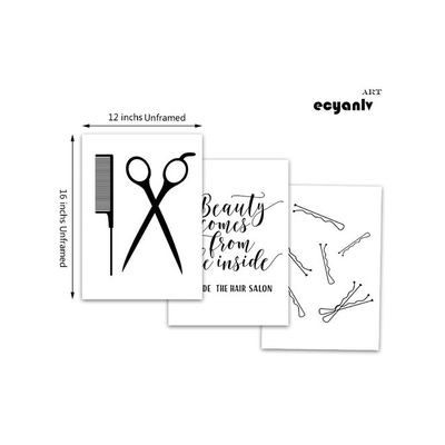 Hair Salon Wall Art Beauty Salon Pictures Fashion Canvas Art Hairstylist Wall Art Hair Salon Pictures Wall Decor Prints For Beauty Room Poster Hairstylist Wall Art Makeup Vanity Artwork Unframed