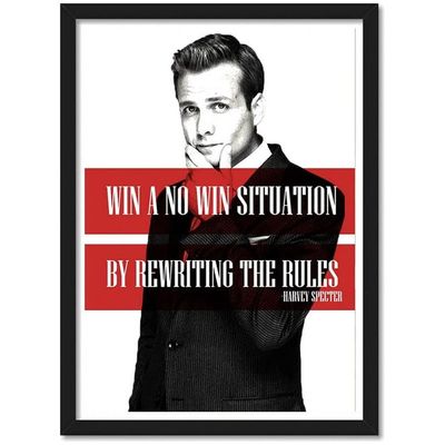 Harvey Specter Suits Motivational Quote Framed Poster For Room & Office (10 Inch X 13 Inch, Multicolour)