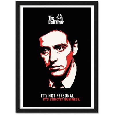 Hollywood Poster Frame Alpacino Godfather Framed Poster Acrylic Glass For Room & Office (10 Inch X 13 Inch Multicolor)