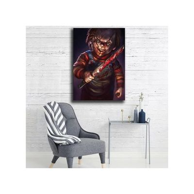 Ifunew Childs Play Chucky Horror Movie Halloween Poster Decorative Painting Canvas Wall Art Living Room Posters Bedroom Painting 16X24Inch(40X60Cm)