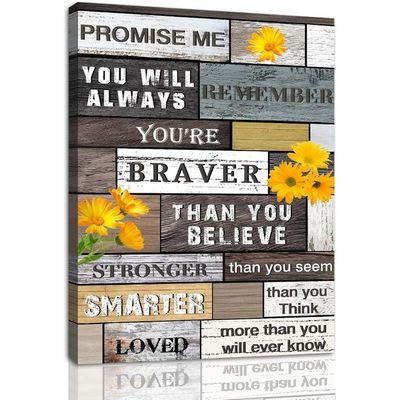 Inspirational Quotes Wall Art Sunflower Motivational Posters Funny Inspirational Posters For Office Positive Quotes Wall Decor Affirmation Pictures Motivational Bathroom Wall Art 16X24Inch No Frame