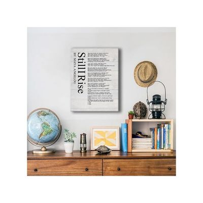 Inspirational Still I Rise Poster Canvas Wall Art For Home Décor Canvas Print Wall Art Painting Ready To Hang Gifts - Easel & Hanging Hook 12X15 Inch