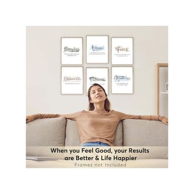 Inspirational Wall Art - Motivational Wall Art - Inspirational Wall Decor (Set Of 6, 8X10, No Frame)