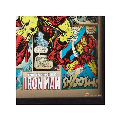 Iron Man (Retro) 30Cm X 40Cm Framed, Collectors Print