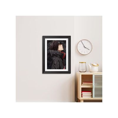 Itachi Uchiha Posters Naruto Anime Laminated Posters Framed Paintings With Matt Finish Black Frame (12Inches X 9Inches)