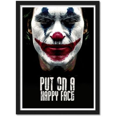 Joker Popart Framed Poster (10 Inch X 13 Inch, Multicolor)