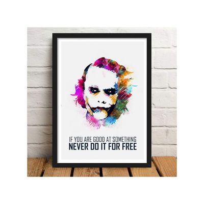 Joker Quote Framed Poster For Room And Office