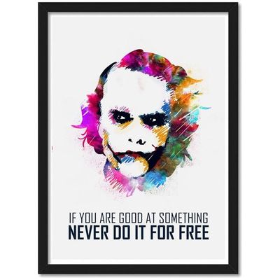 Joker Quote Framed Poster For Room And Office