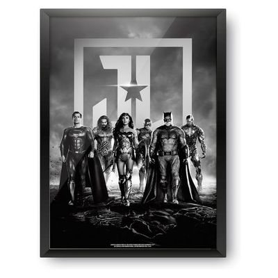 Justice League Snyder'S Cut - Altogether Key Art Design A4 Size Wall Poster (With Frame)