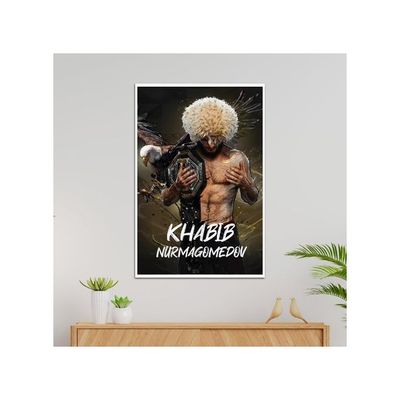 Khabib Nurmagomedov Poster Fan Art Print Wall Poster With Thick 300 Gsm Matt Finish Paper (18Inches X 12Inches)