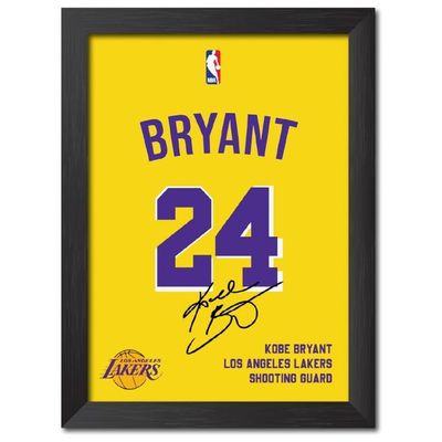 Kobe Bryant Nba Player Jersey Poster Los Angeles Lakers Laminated Poster Framed Paintings With Matt Finish Black Frame (12 Inches X 9 Inches)