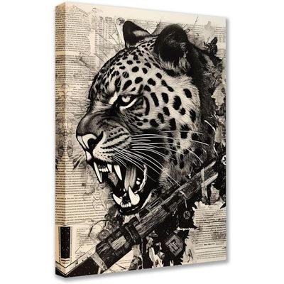 Leopard Canvas Wall Art For Living Room Decor