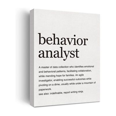 Lexsivo Behavior Analyst Definition Print Canvas Wall Art Home Office Decor Modern Minimalist Painting 12X15 Canvas Poster Framed Ready To Hang Funny Staff Pretty Gift