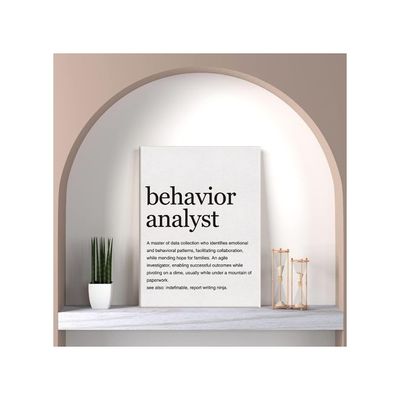 Lexsivo Behavior Analyst Definition Print Canvas Wall Art Home Office Decor Modern Minimalist Painting 12X15 Canvas Poster Framed Ready To Hang Funny Staff Pretty Gift