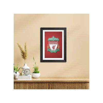 Liverpool 3D Posters Framed Painting D Logo Wall Decoration Wooden Art Piece With Matt Finished Black Frames