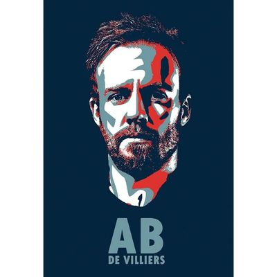 Matte Paper 300 Gsm Ab De Villiers Poster (Multicolour, 13Inch X 19Inch)