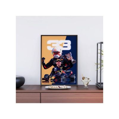 Max Verstappen 33 V2 Wall Decoration Art Framed Poster