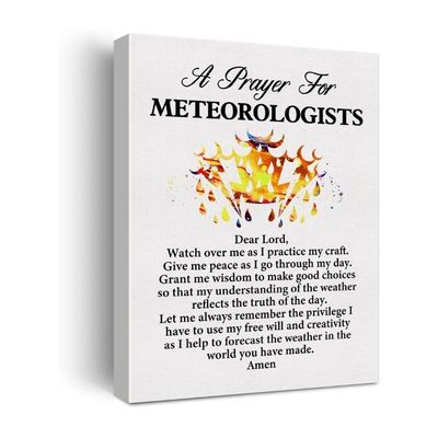 Meteorologist'S Prayer Quote Poster Canvas Wall Art For Office Home Decor