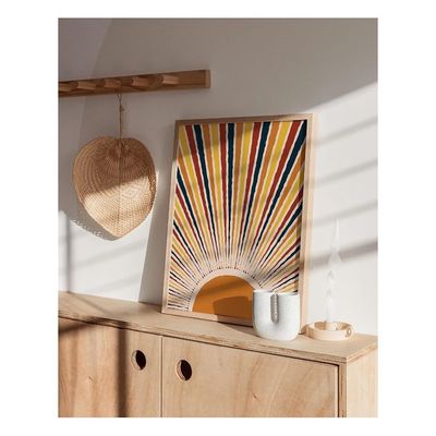 Mid Century Modern Wall Art Sun Art Print - Bohemian Wall Art Mid Century Modern Wall Decor | Sun Poster Sun Picture And Sun Wall Art Bohemian Posters | Unframed 12" X 16" (Sun Rays)