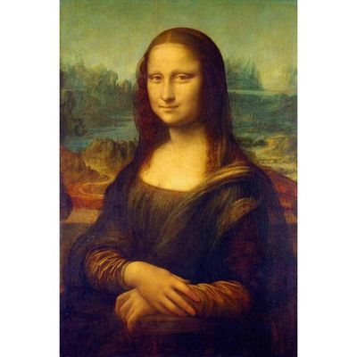 Monalisa Painting Poster Waterproof Vinyl Sticker For Home Decor