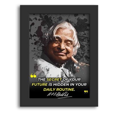 Motivational Quotes Wall Frames Apj Abdul Kalam Posters Framed Art With 1 Inch Matt Finish Black Frame For Room, Office And Study Desk Decoration (9.5 X 12.5 Inches)