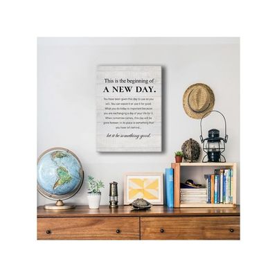 Motivational This Is The Beginning Of A New Day Quote Poster Canvas Wall Art For Home Decor