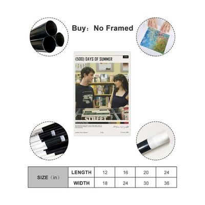 Movie Poster 500 Days Of Summer Canvas Poster Unframe:12X18Inch(30X45Cm)