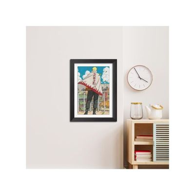 Naruto Hokage Poster Naruto Anime Laminated Poster Framed Paintings With Matt Finished Black Frames (12Inches X 9Inches)