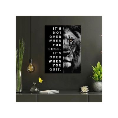 Nymphfable Motivational Lion Wall Decor Poster Black And White Inspirational Wall Poster For Office Gym Bedroom Decor 12X16 In Unframed