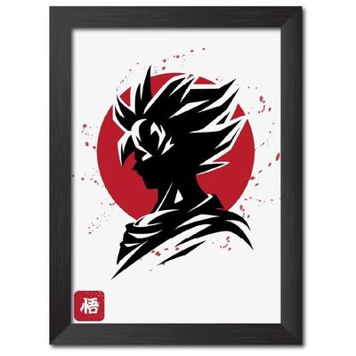 Poster Dragon Ball Z Anime Laminated Poster Framed Painting With Matt Finish Black Frame (12Inches X 9Inches)
