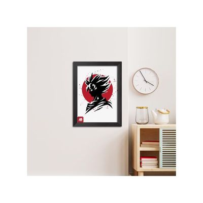 Poster Dragon Ball Z Anime Laminated Poster Framed Painting With Matt Finish Black Frame (12Inches X 9Inches)