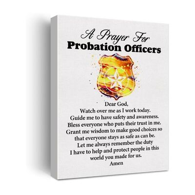 Probation Officer'S Prayer Quote Poster Canvas Wall Decoration Art For Office Home Decor
