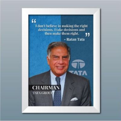 Ratan Tata Poster Motivational Quotes Laminated Photo Frame Painting