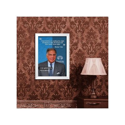 Ratan Tata Poster Motivational Quotes Laminated Photo Frame Painting