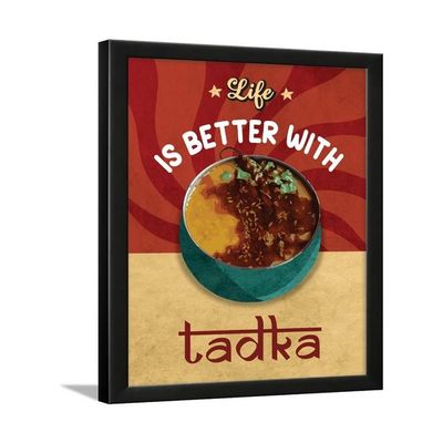 Restaurant Wall Decoration Items - Food Quotes Wall Frames - Restaurant Quotes Wall Frame - Posters For Tadka Quotes Decor - (14 X 11 Inches)