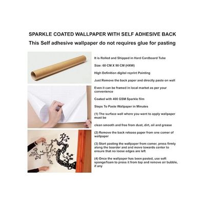 Rolled Sparkled Vastu Seven Running Horses Sunrise Vinyl Art Print For Room Décor Digital Reprint 36 Inch X 24 Inch Painting