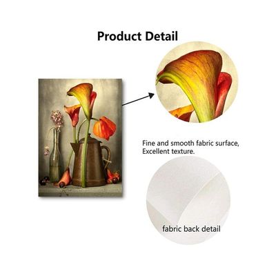 Rustic Flower Wall Art Vintage Floral Canvas Pictures Wall Decor For Bathroom Painting Vintage Poppy Wall Art Flower In Bottle Art Country Posters For Bedroom 16X24Inch No Frame