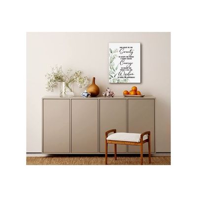 Serenity Prayer Sign Canvas Wall Art Decor, Canvas Prints Poster Christian Wall Art For Living Room Bedroom Home Decor, God Grant Me The Serenity Wall Decor Framed, Gift For Christian Size 12X15