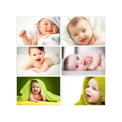 Set Of 6 Cute Baby Poster | Poster For Pregnant Women | Hd Baby Wall Poster For Room Decor, Multicolour, 12 X 18 Inch