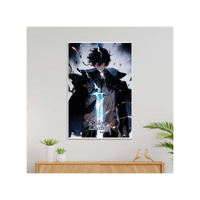 Solo Leveling Poster Sung Jin Woo Wall Posters With Thick 300 Gsm Matt Finish Paper (18Inches X 12Inches)