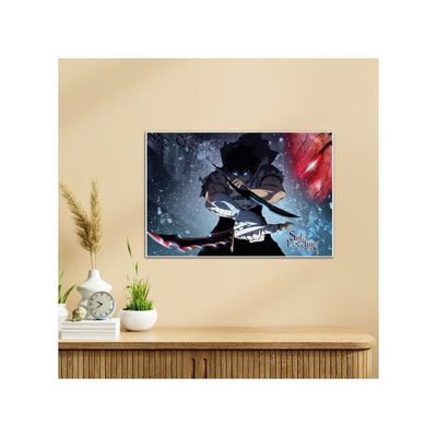 Solo Leveling Poster Sung Jin Woo Wall Posters With Thick 300 Gsm Matt Finish Papers (18Inches X 12Inches)