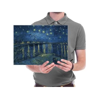 Starry Night Over The Rhone By Van Gogh Famous S Reproduction Modern Framed  Canvas Print Artwork Seascape Pictures On Canvas Wall Art For Home Office Decorations