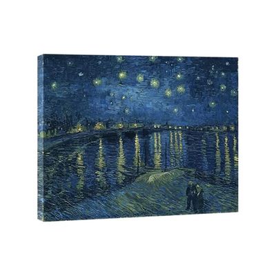 Starry Night Over The Rhone By Van Gogh Famous S Reproduction Modern Framed  Canvas Print Artwork Seascape Pictures On Canvas Wall Art For Home Office Decorations