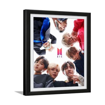 Suitable Bts Boy Army Framed Poster - Bts Army Glass Frame Photo Gift For Boy & Girl - (Acrylic + Engineered Wood -13.5 X 10.5 Inches)